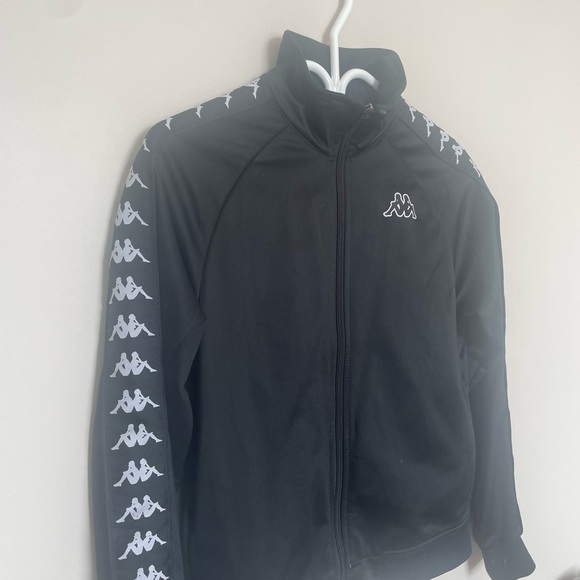 Black Kappa Zip Up Hoodie - Picture 2 of 3